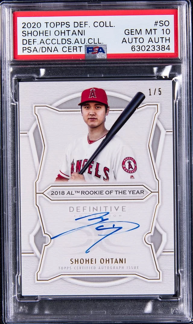2020 Topps Shohei Ohtani Definitive Collection Definitive Accolades Autograph Collection #DAAC-SO card image