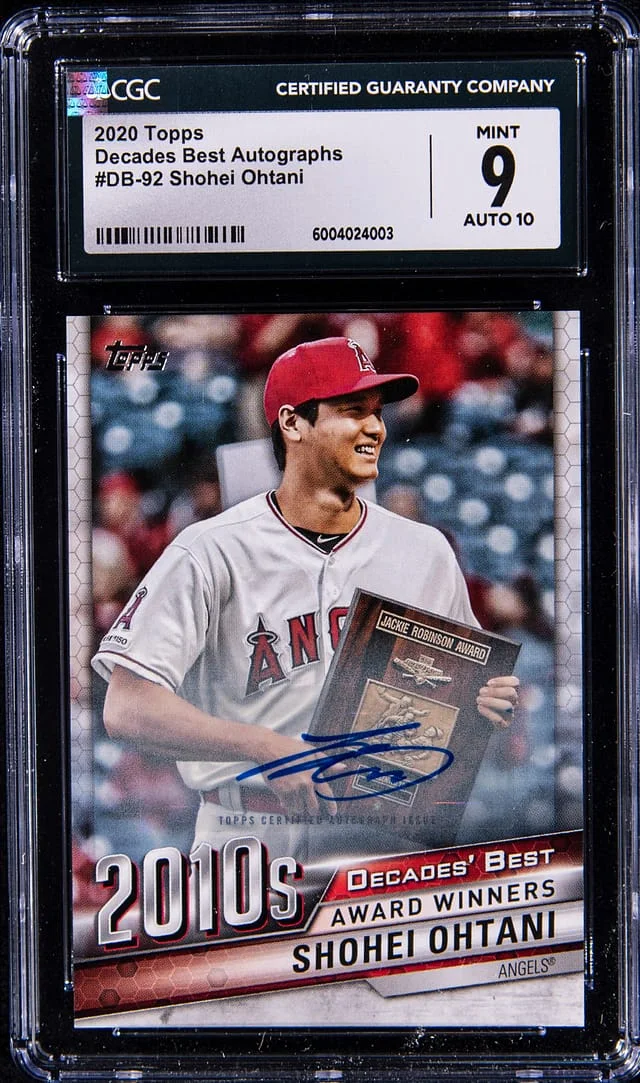2020 Topps Shohei Ohtani Decades Best Autographs #DB-92 card image