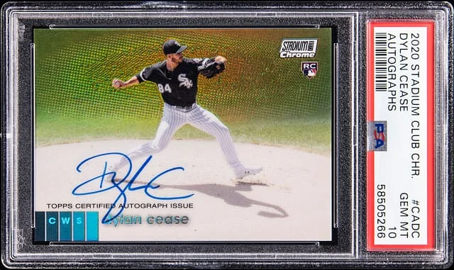 2020 Topps Stadium Club Chrome Dylan Cease Autograph #CADC card image