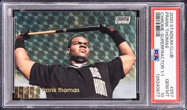 2020 Topps Stadium Club Chrome Frank Thomas SuperFractor #257 card image