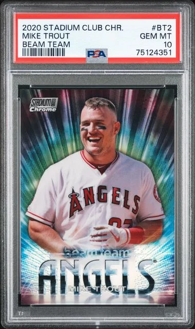 2020 Topps Stadium Club Chrome Mike Trout Beam Team #BT-2 card image