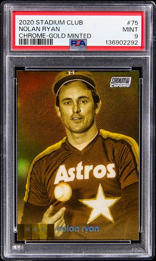 2020 Topps Stadium Club Chrome Nolan Ryan Gold Minted #75 card image