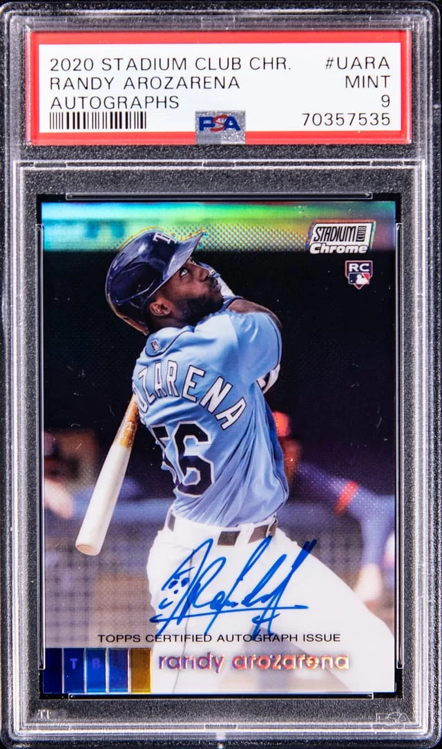 2020 Topps Stadium Club Chrome Randy Arozarena Autograph #UARA card image