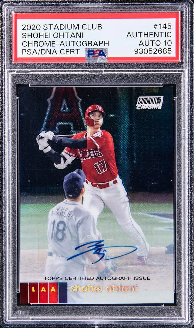 2020 Topps Stadium Club Chrome Shohei Ohtani X-Fractor #145 card image
