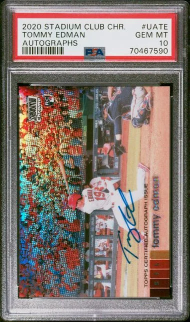 2020 Topps Stadium Club Chrome Tommy Edman Autograph #UATE card image