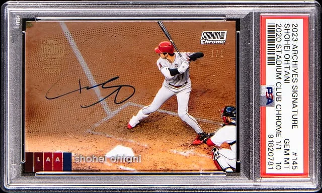 2020 Topps Stadium Club Shohei Ohtani 23 Archives Signature Series #145 card image