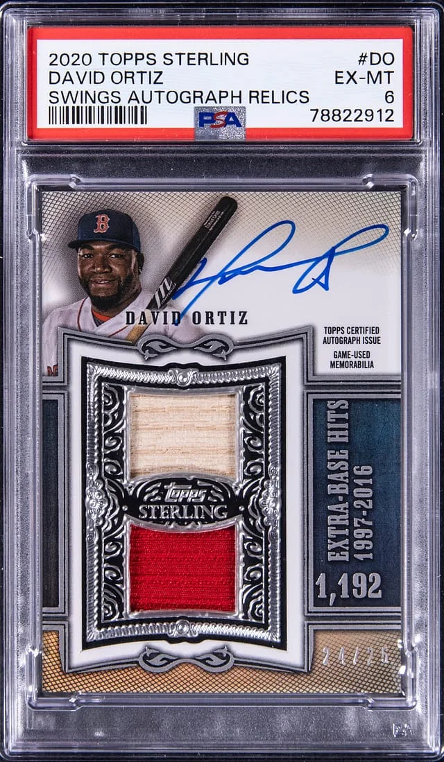 2020 Topps Sterling David Ortiz Swings Autograph Relic #SWAR-DO card image