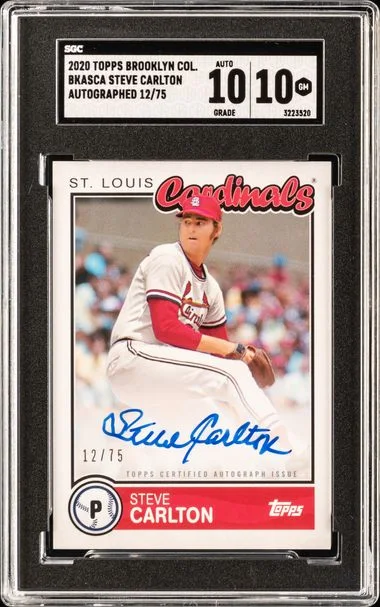 2020 Topps Steve Carlton Brooklyn Col. Autographed #BKA-SCA card image