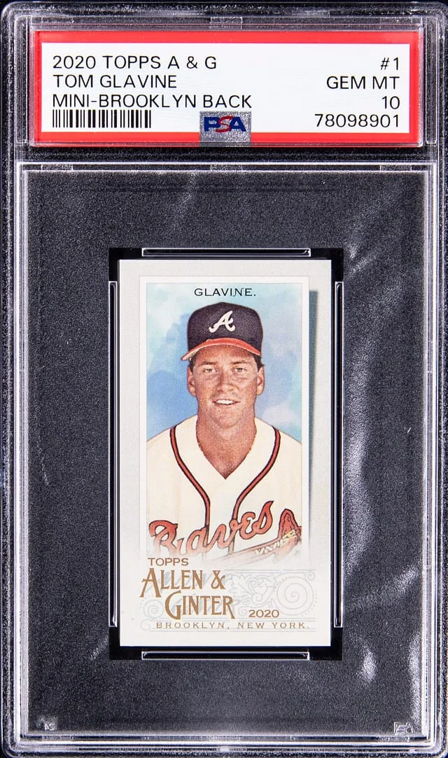 2020 Topps Tom Glavine A & G Mini-Brooklyn Back #1 card image