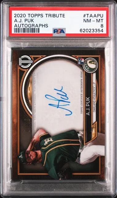 2020 Topps Tribute A.J. Puk Autograph #TAAPU card image