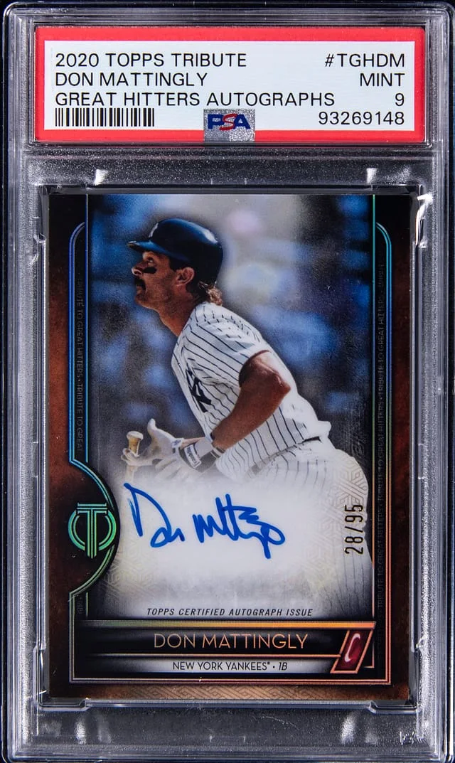 2020 Topps Tribute Don Mattingly Great Hitters Autographs #TGH-DM card image