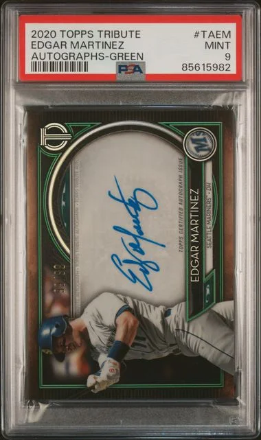 2020 Topps Tribute Edgar Martinez Autographs Green #TAEM card image