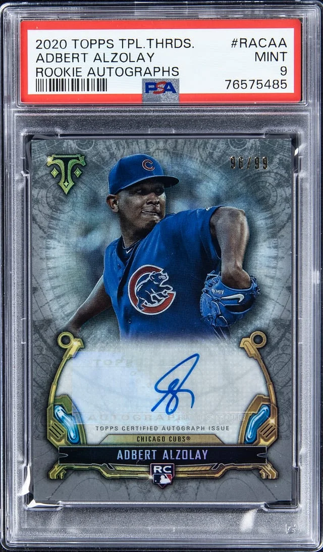 2020 Topps Triple Threads Adbert Alzolay Autograph #RAC-AA card image