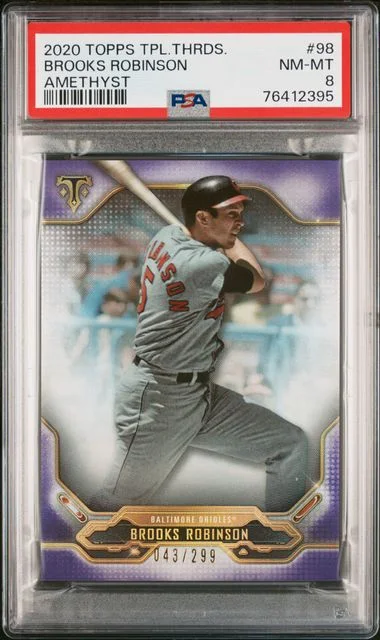 2020 Topps Triple Threads Brooks Robinson Amethyst #98 card image