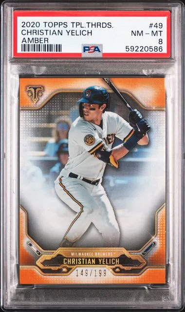 2020 Topps Triple Threads Christian Yelich Amber #49 card image