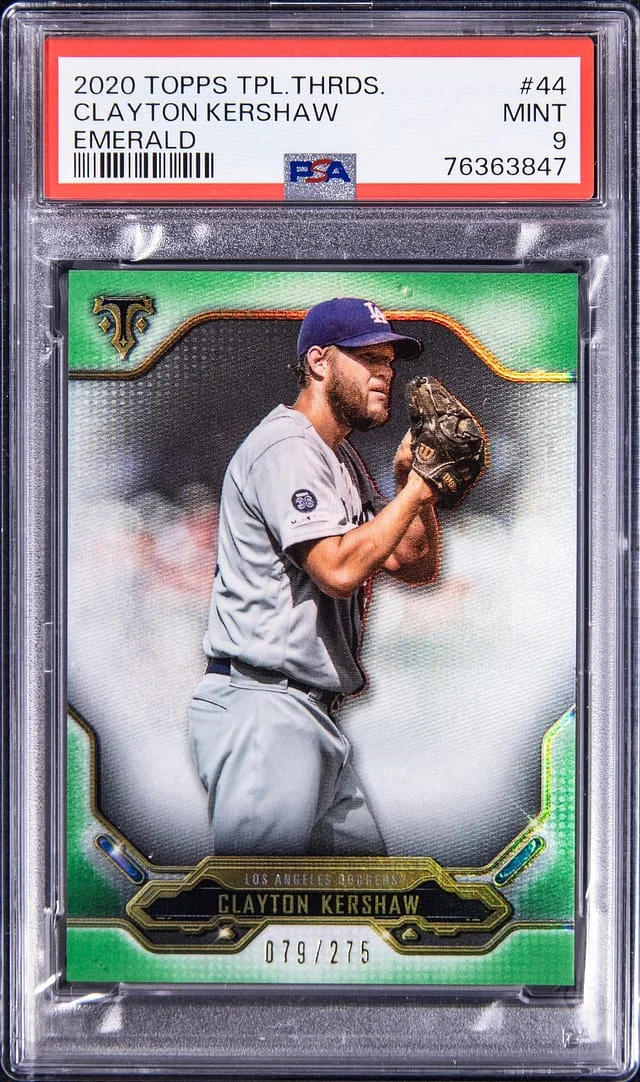 2020 Topps Triple Threads Clayton Kershaw Emerald #44 card image