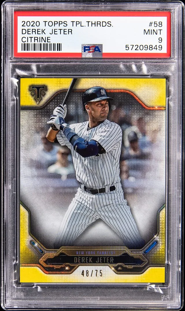 2020 Topps Triple Threads Derek Jeter Citrine #58 card image