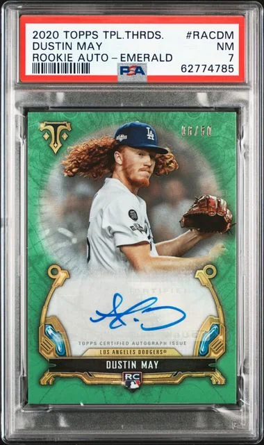 2020 Topps Triple Threads Dustin May Autograph #RACDM card image
