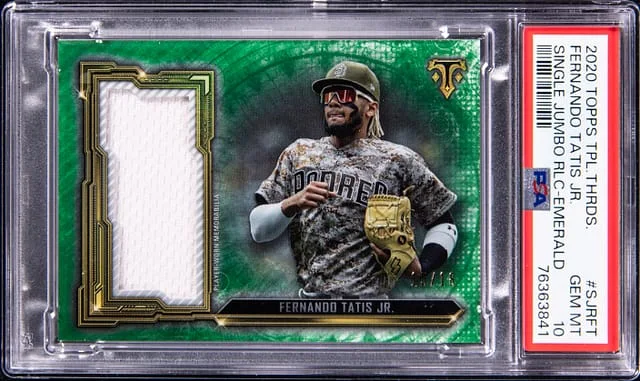 2020 Topps Triple Threads Fernando Tatis Jr. Single Jumbo Relic Emerald #SJR-FT card image