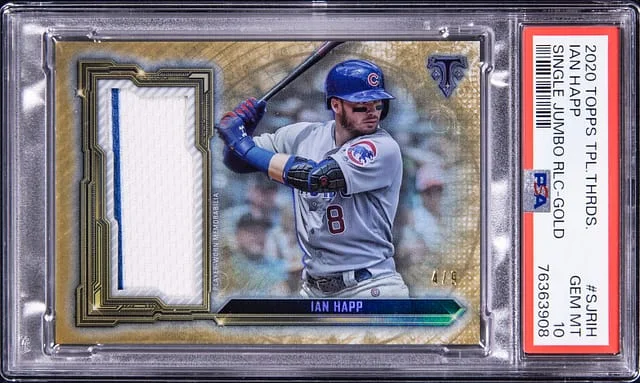 2020 Topps Triple Threads Ian Happ Single Jumbo Relic Gold #SJR-IH card image