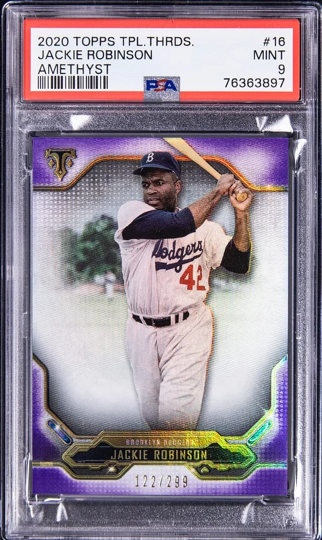 2020 Topps Triple Threads Jackie Robinson Amethyst #16 card image