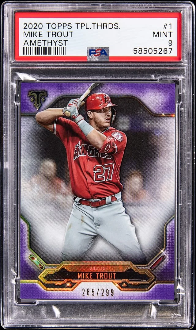 2020 Topps Triple Threads Mike Trout Amber #1 card image
