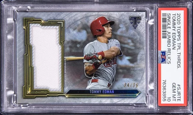 2020 Topps Triple Threads Tommy Edman Single Jumbo Relics #SJR-TE card image