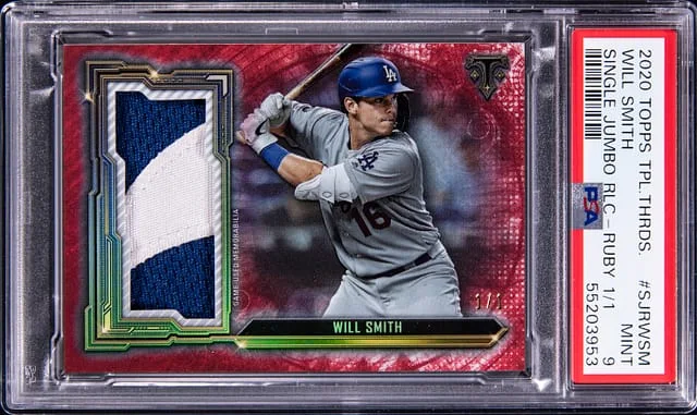 2020 Topps Triple Threads Will Smith Single Jumbo Relic Ruby #SJRWSM card image