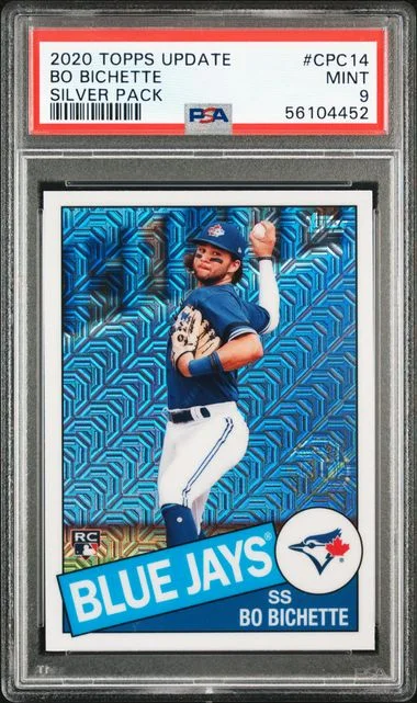 2020 Topps Update Bo Bichette Silver Pack 1985 Chrome Promo #CPC14 card image