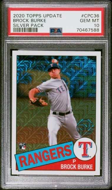2020 Topps Update Brock Burke Silver Pack 1985 Chrome Promo #CPC-36 card image