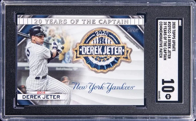 2020 Topps Update Derek Jeter 20 Years of the Captain Commemorative Patch #20YCC-14 card image