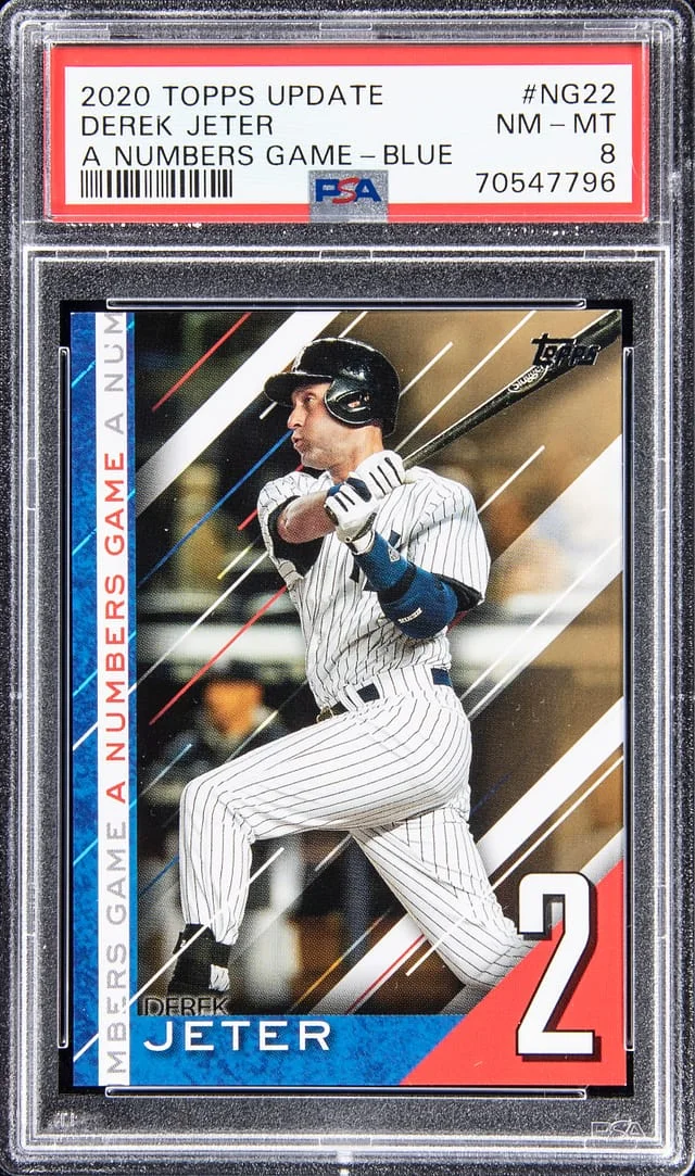 2020 Topps Update Derek Jeter A Numbers Game Blue #NG-22 card image