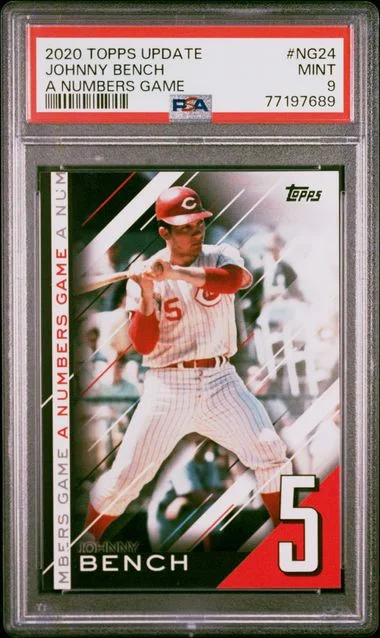 2020 Topps Update Johnny Bench A Numbers Game #Ng24 card image