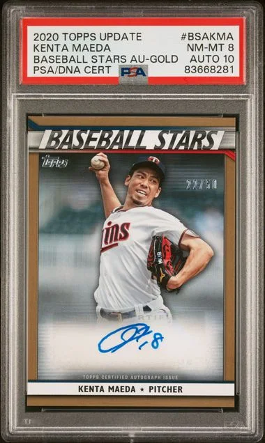 2020 Topps Update Kenta Maeda Baseball Stars Autographs Gold #BSA-KMA card image