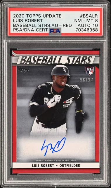 2020 Topps Update Luis Robert Baseball Stars Autographs Red #BSALR card image
