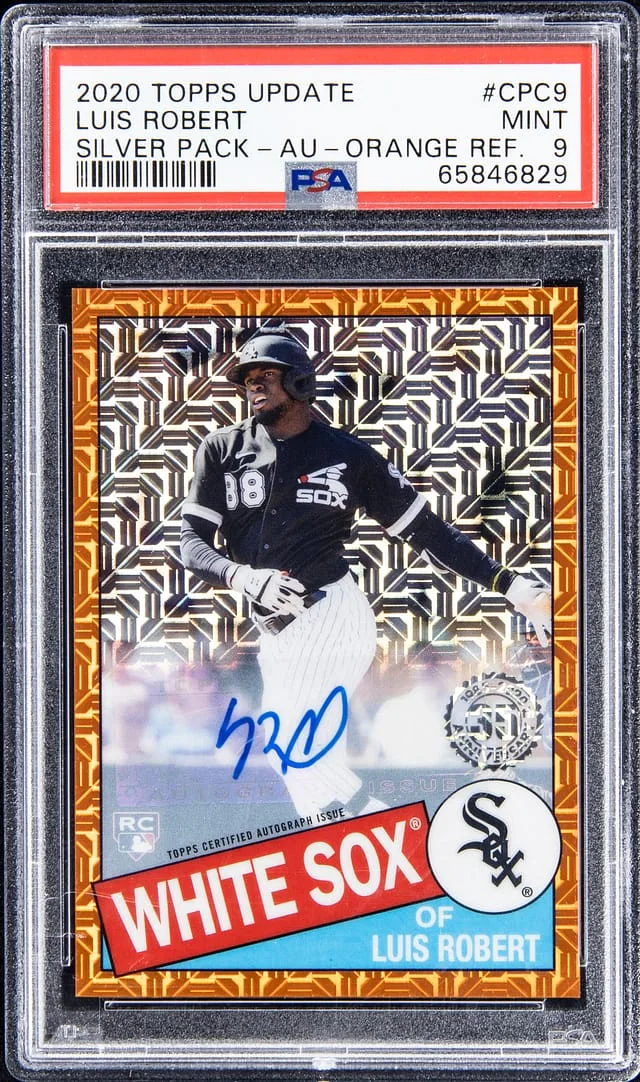 2020 Topps Update Luis Robert Silver Pack Autograph Orange Refractor #CPC-9 card image