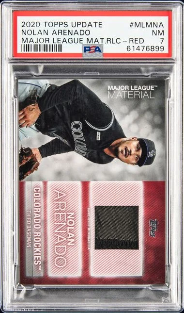 2020 Topps Update Major League Material Relics Red Mlmna Nolan Arenado #no-number card image
