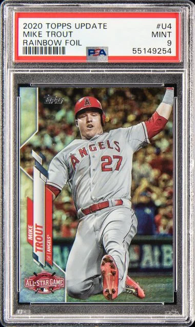 2020 Topps Update Mike Trout Rainbow Foil #U-4 card image