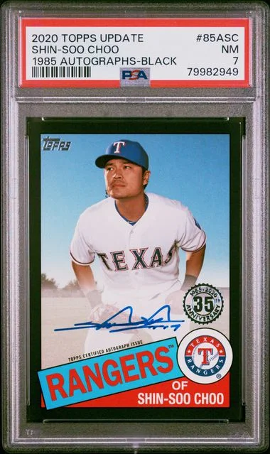 2020 Topps Update Shin-Soo Choo 1985 Topps Autographs Black #85ASC card image