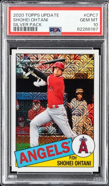 2020 Topps Update Shohei Ohtani Silver Pack 1985 Chrome Promo #CPC7 card image