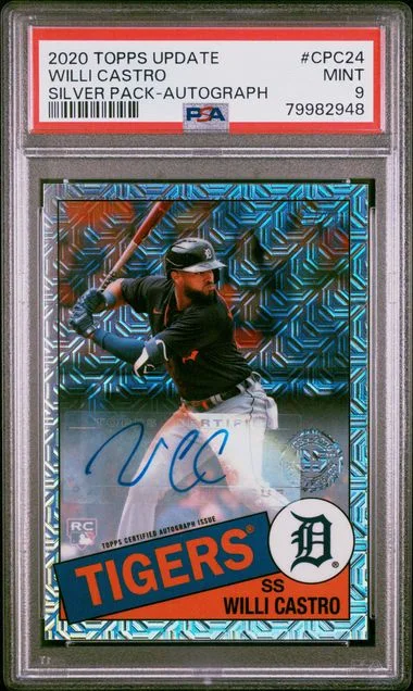 2020 Topps Update Willi Castro Silver Pack 1985 Chrome Promo Autograph #CPC24 card image