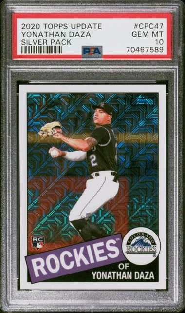2020 Topps Update Yonathan Daza Silver Pack 1985 Chrome Promo #CPC-47 card image