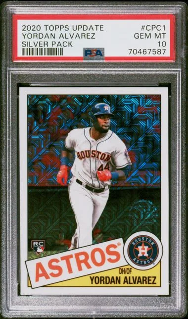 2020 Topps Update Yordan Alvarez Silver Pack 1985 Chrome Promo #CPC-1 card image