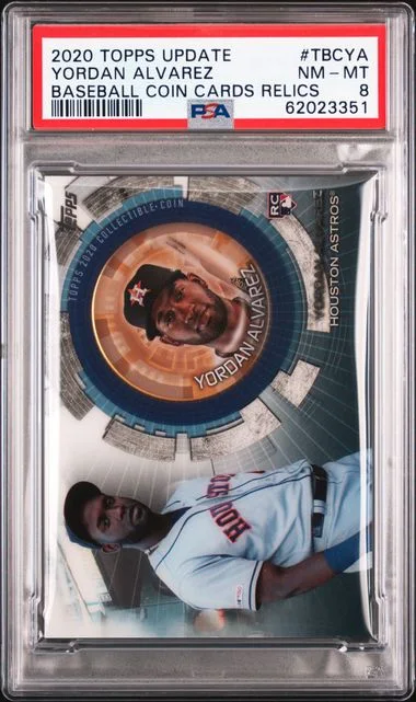 2020 Topps Update Yordan Alvarez Baseball Coin Cards Relics #TBCYA card image