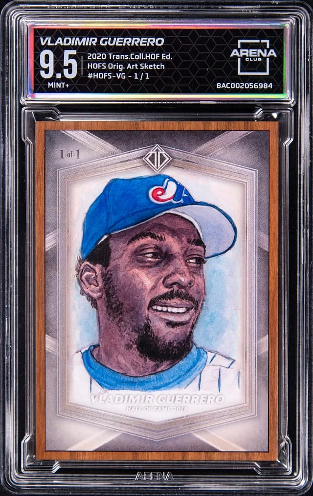 2020 Topps Vladimir Guerrero - AC MINT+ 9.5 Transcendent Collection HOF Edition Halls of Fame Original Art Sketch #HOFS-VG card image