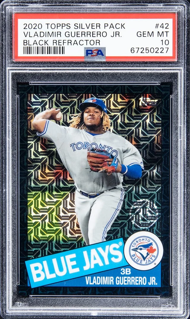 2020 Topps Vladimir Guerrero Jr Silver Pack Black Refractor #85C-42 card image