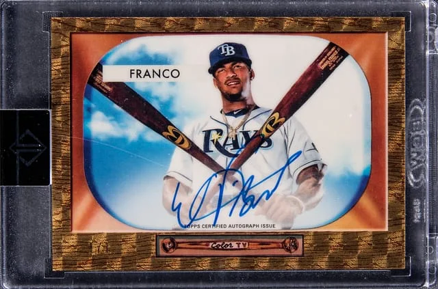 2020 Topps Wander Franco Transcendent Collection 1955 Autograph SuperFractor #55BSA-WFR card image