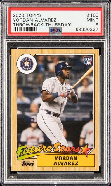 2020 Topps Yordan Alvarez Throwback Thursday #163 card image