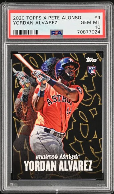 2020 Topps Yordan Alvarez X Pete Alonso #4 card image