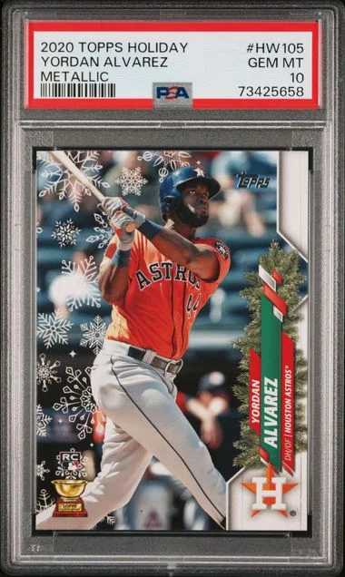 2020 Topps Yordan Alvarez Holiday #HW105 card image